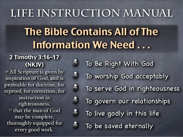 The Bible - The Life Instruction Manual
