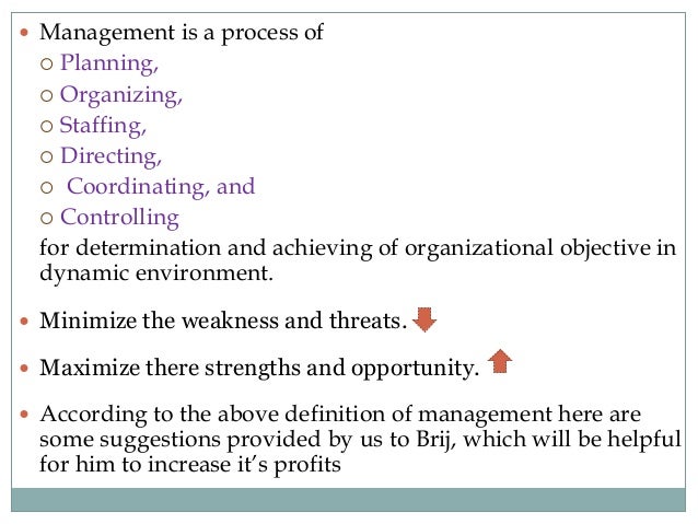 Case study business management planning