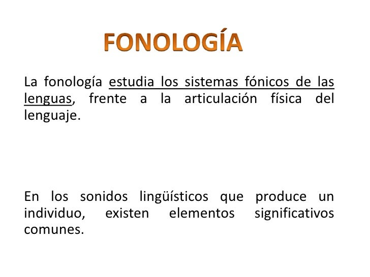 Fonología (1era exposición)