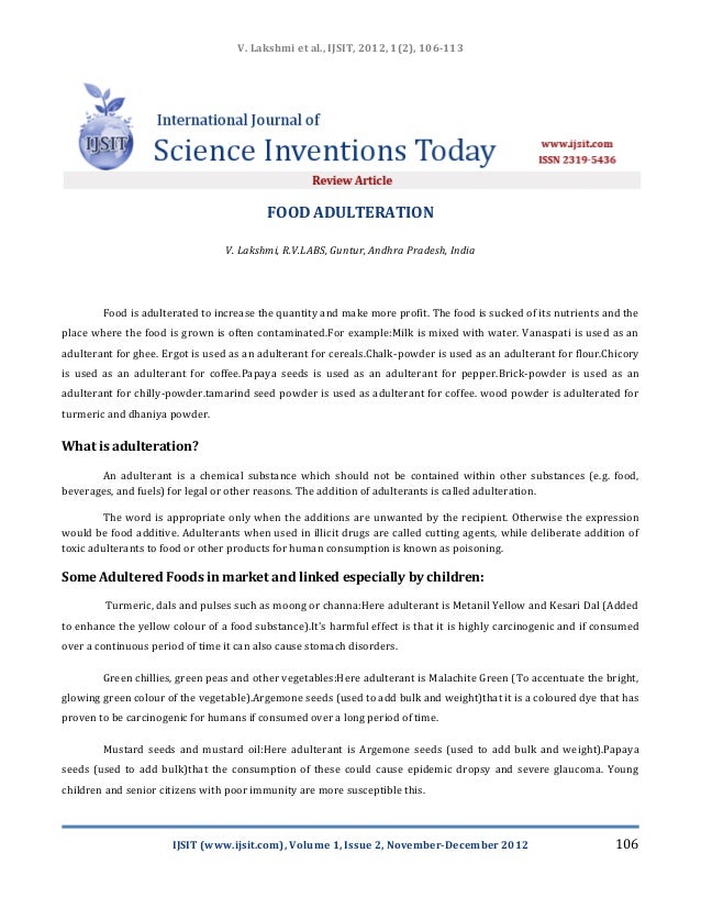 essay on adulteration of food essay on adulteration of food