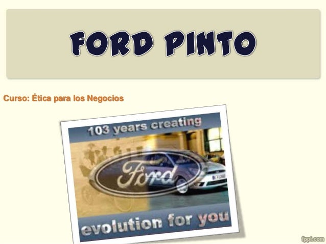 Ford pinto case study