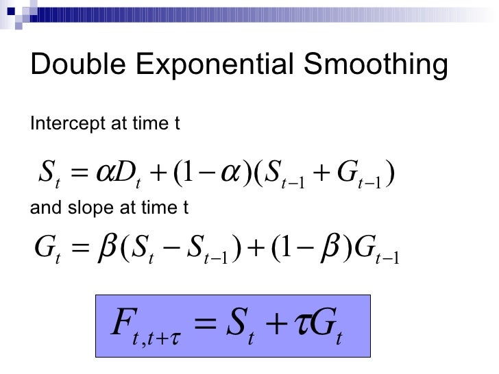 exponential smoothing and one step ahead forecasts Simple seasonal exponential smoothing so simple seasonal smoothing enables you to get varying forecasts beyond the one-step-ahead available from simple smoothing. exponential smoothing and one step ahead forecasts Simple seasonal exponential smoothing so simple seasonal smoothing enables you to get varying forecasts beyond the one-step-ahead available from simple smoothing.