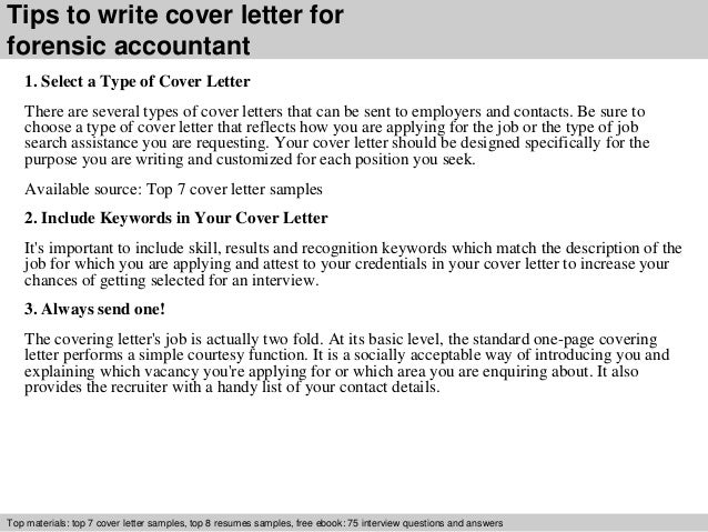 forensic accountant cover letter