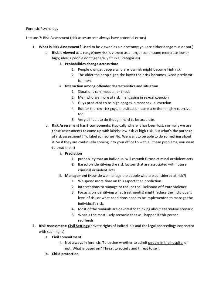 Psychology paper outline