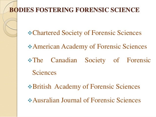 Forensic science research papers