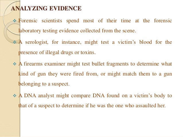 Scientific method applied to forensic science essays