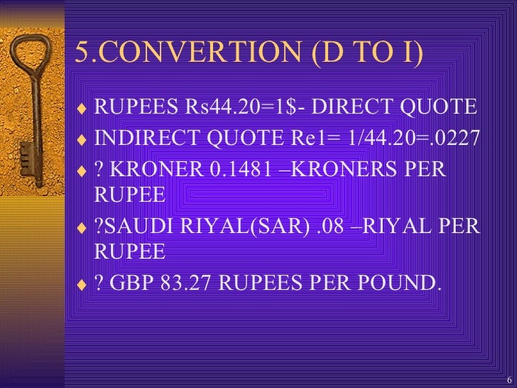 Direct indirect quote forex