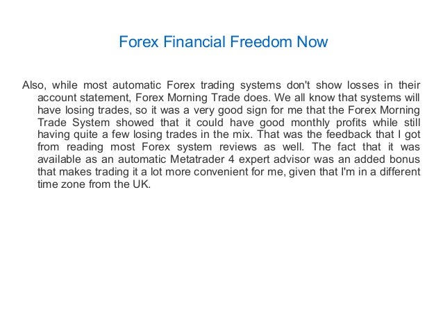 Forex financial independence