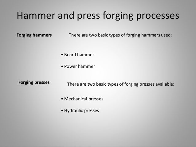 different types of forging process pdf