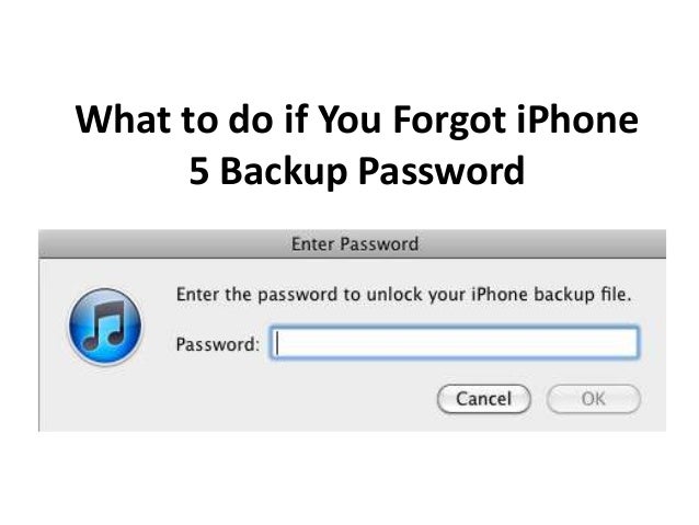 forgot my iphone backup password