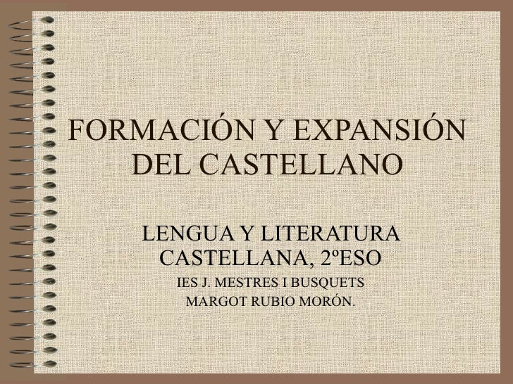 FORMACION CASTELLANO formacion castellano: