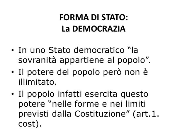 Forma Di Stato E Di Governo Forma di stato e di governo