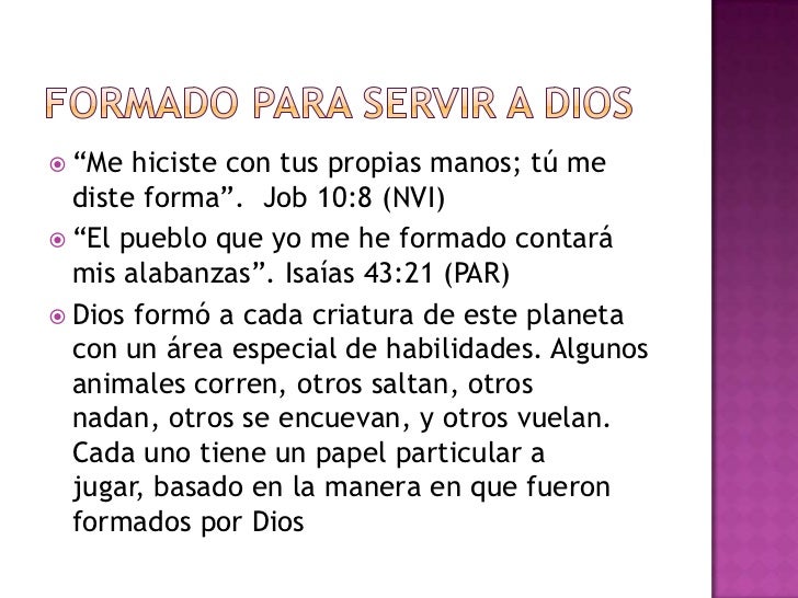 Formado para servir a dios