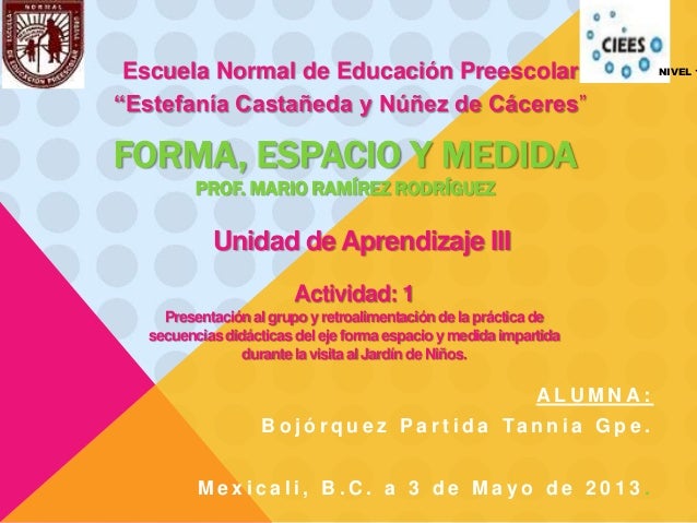 Forma, espacio y medida.