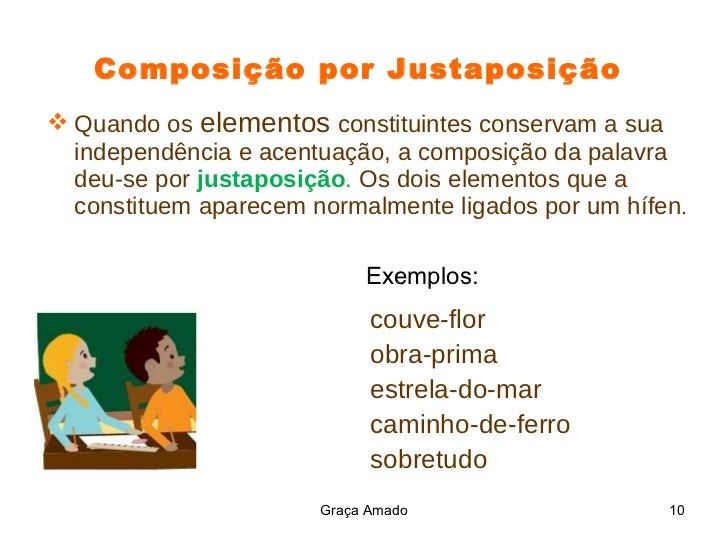 Composição aglutinação e justaposição