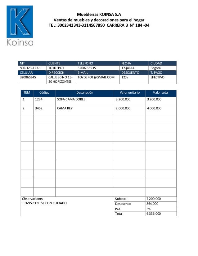 formato para cotizacion word