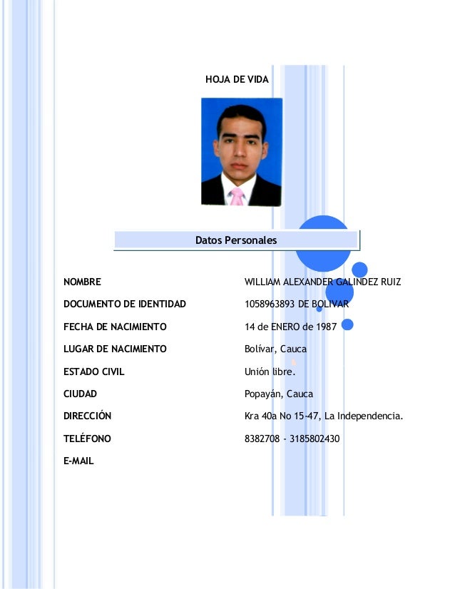 FORMATO HOJA DE VIDA EMPRESA formato hoja de vida empresa: