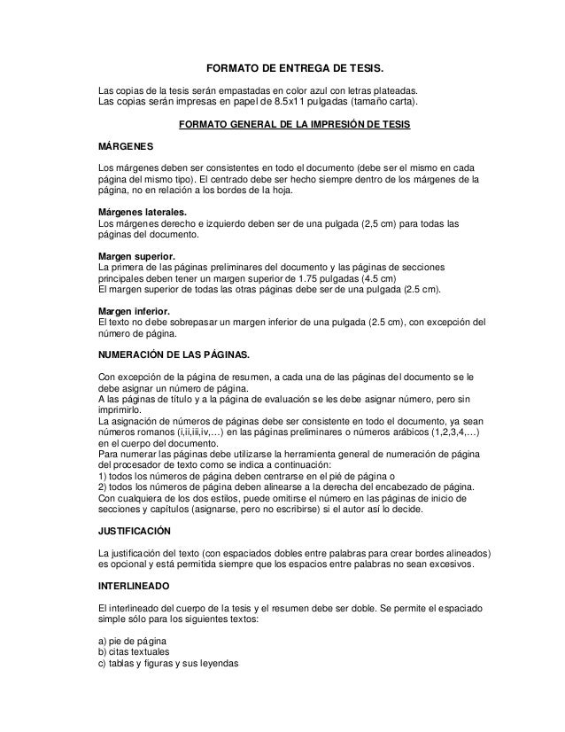 Encabezado De Una Tesis | formato tesis Encabezado De Una Tesis | formato tesis