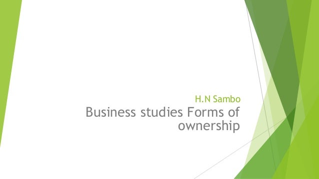 forms of ownership forms of ownership