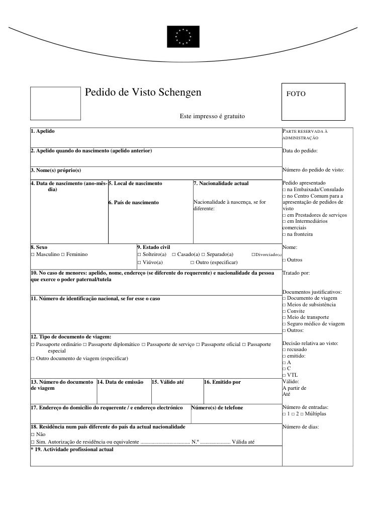 FORMULARIO VISA formulario visa: