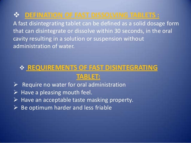 Dissertation Fast Dissolving