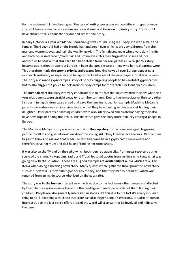Two types of essays