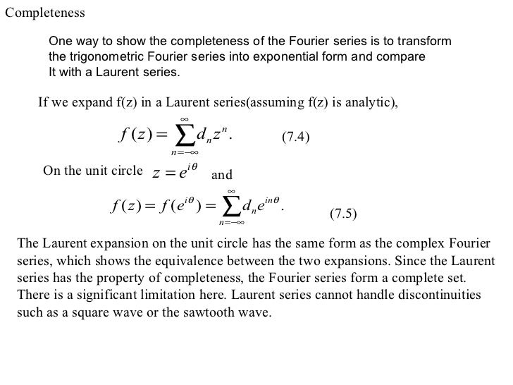 form exponential fourier of coefficients the
