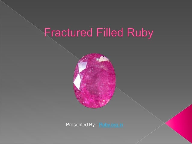 Fractured filled ruby gemstone