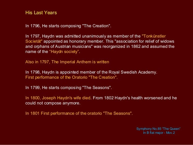 an introduction to the life of franz joseph haydn Find franz joseph haydn biography and history on allmusic - franz joseph haydn is the composer who, more than. an introduction to the life of franz joseph haydn Find franz joseph haydn biography and history on allmusic - franz joseph haydn is the composer who, more than.