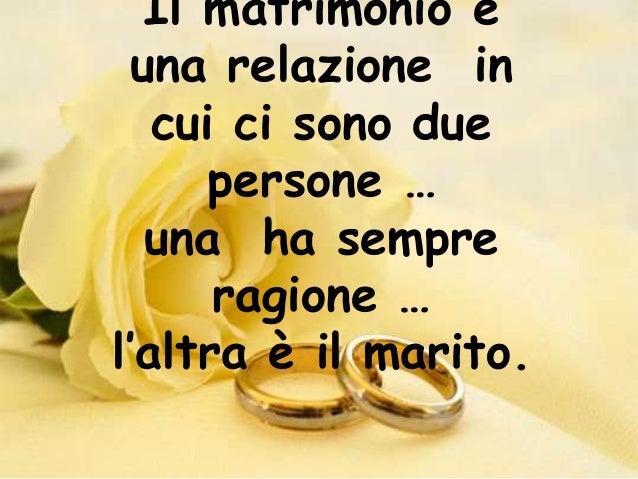relazione matrimonio