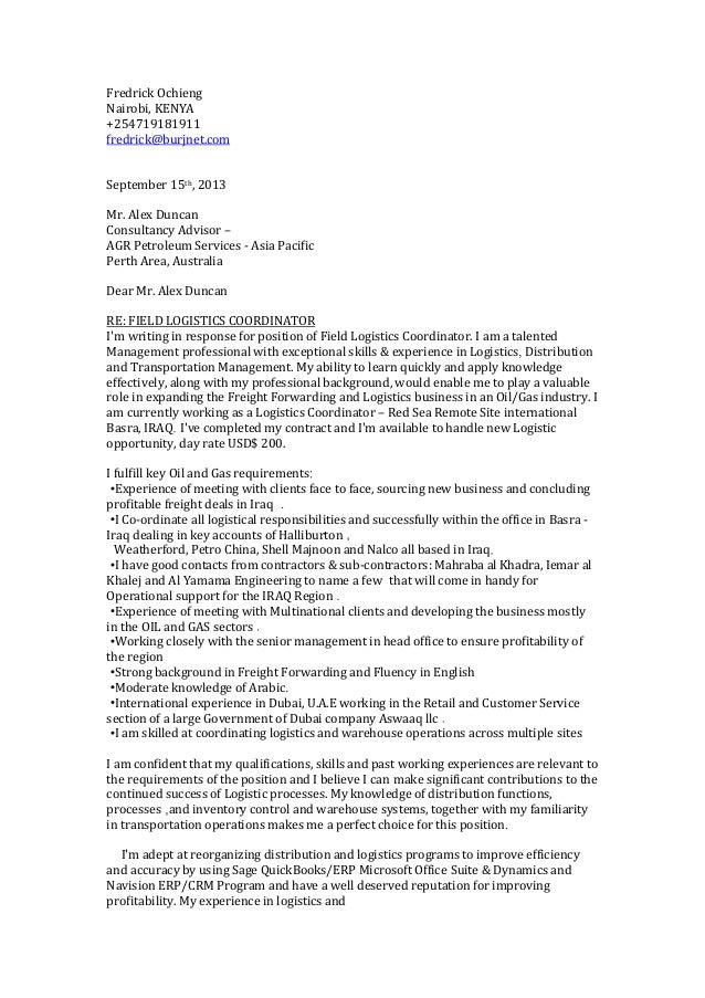 Quality control cover letter templates