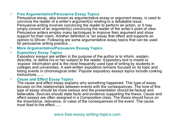 Expressive essay topics