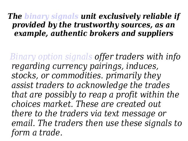 Binary option signals twitter