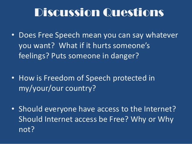 Essays for freedom of speech