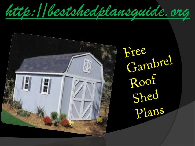 Free gambrel roof shed plans