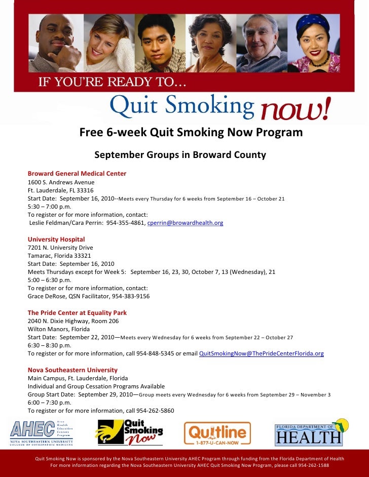 Free quit smoking now programs for sept
