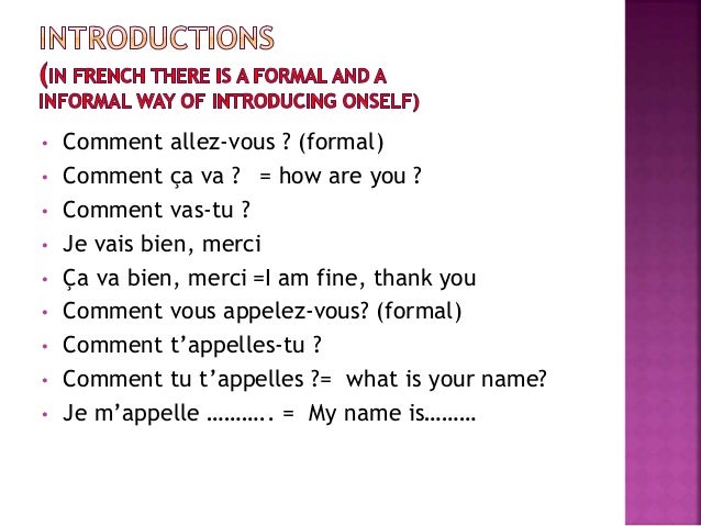 what is your name in french formal what is your name in french formal
