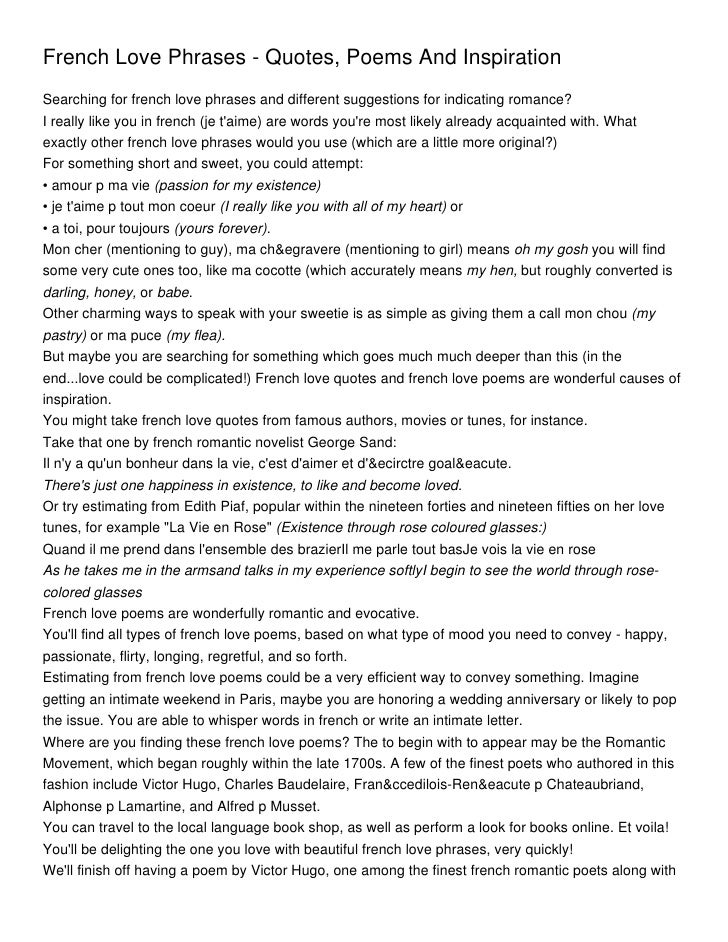 French Love Phrases - Quotes, Poems And Inspiration_ French Love Phrases - Quotes, Poems And Inspiration_
