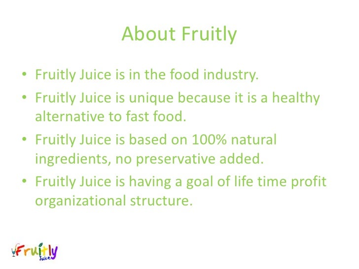 Juice store business plan