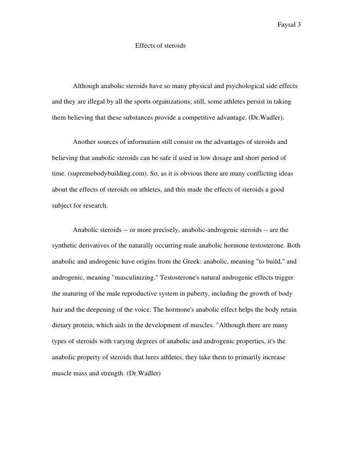 Steroids essay research paper