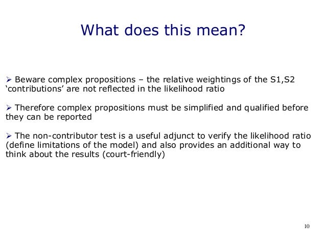 On The Meaning Of The Likelihood Ratio Is A Large Number Always An