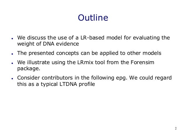 example being dna students outline on evidence