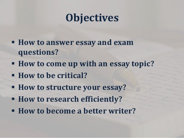 Taking an Essay Exam - Indiana University Bloomington