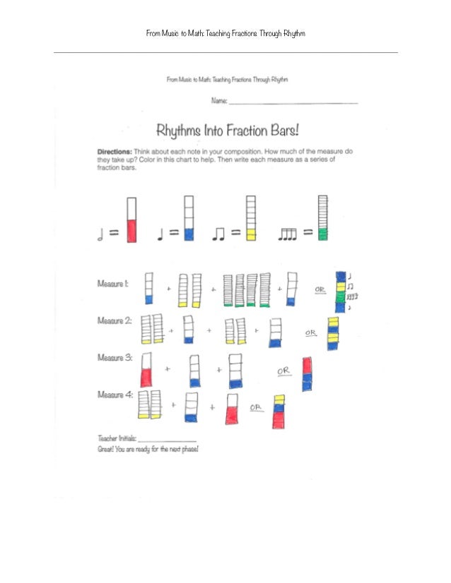 Printables Rhythm Math Worksheets rhythm math worksheets rollin rhythms worksheet activityrhythm from music to teaching fractions through fourth graders