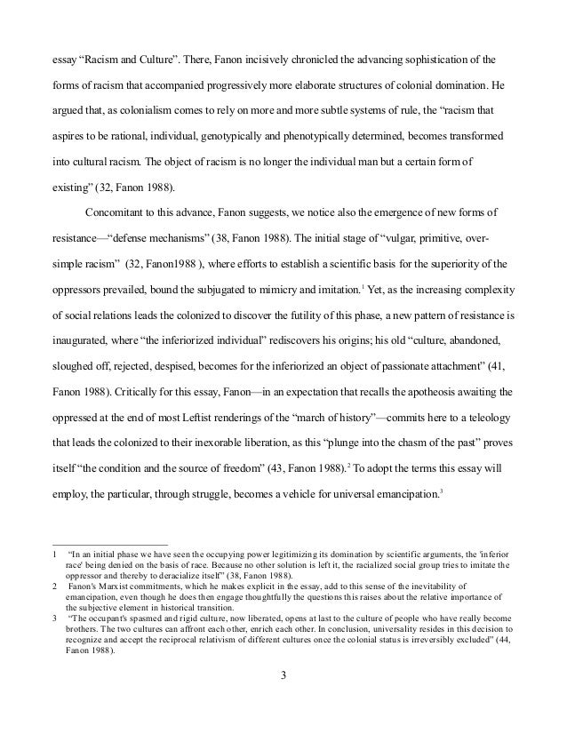 essay on racism