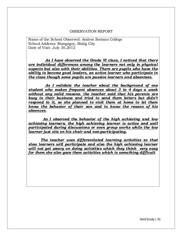 Infant observation and essays