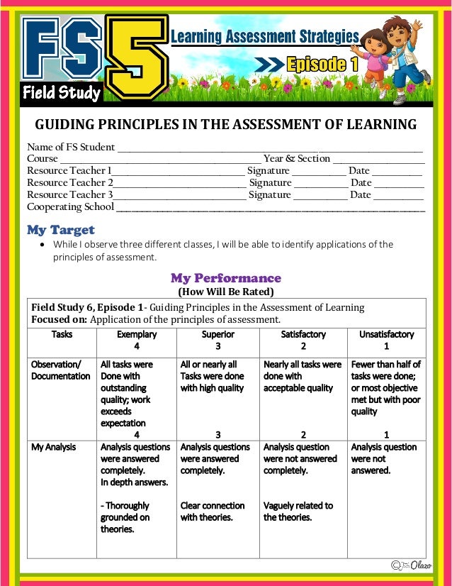 field study 5 learning assessment episode 2 Field study 5 (answer sheet) and assessment of learning 2, 2007 santos, rosita, pp7- 22 of assessment of learning in a very creative way episode 2 using . field study 5 learning assessment episode 2 Field study 5 (answer sheet) and assessment of learning 2, 2007 santos, rosita, pp7- 22 of assessment of learning in a very creative way episode 2 using .
