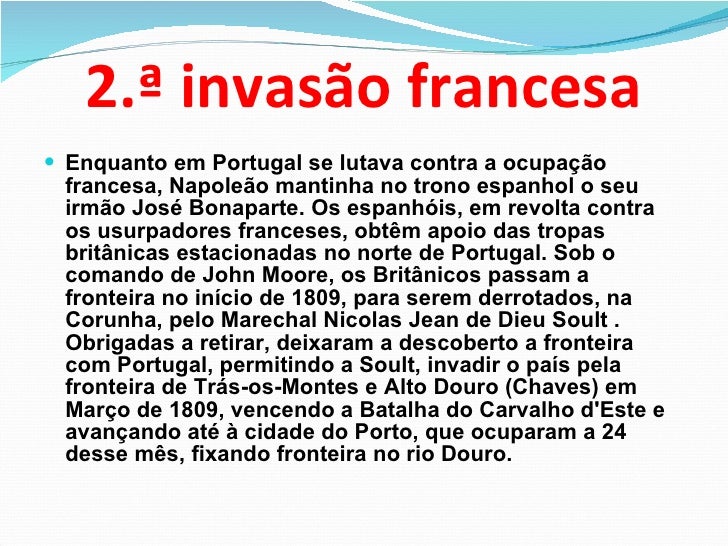 Cronologia Das Invasões Francesas Em Portugal