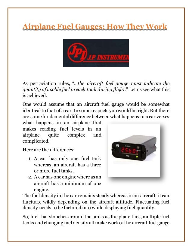 Fuel gauges how they work