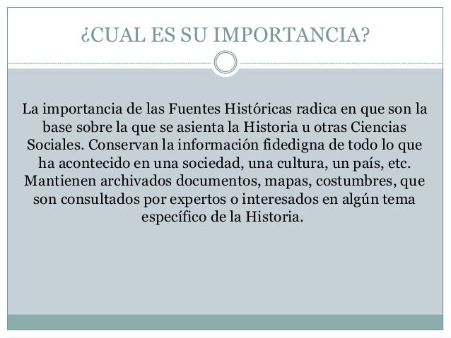 Fuentes historicas